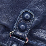 balenciaga Giant Pompon Bucket Bag Navy