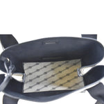 balenciaga  Logo S Navy Cabas Canvas Hobo Bag White