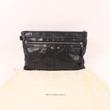 balenciaga Clutch銀扣手拿包黑色