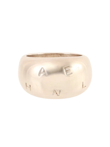 Chanel Logo Ring Silver