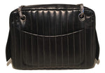 Chanel Mademoiselle Ligne Vertical Quilted Black Leather Camera Bag