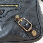 balenciaga Hip Bag金扣肩背袋黑色