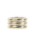 Chanel Logo Triple Ring Silver