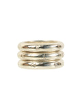 Chanel Logo Triple Ring Silver