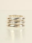 Chanel Logo Triple Ring Silver