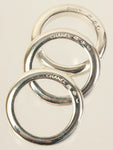 Chanel Logo Triple Ring Silver