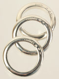 Chanel Logo Triple Ring Silver