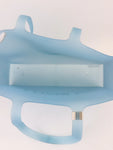 Chanel Logo Rubber Tote Bag Clear Blue