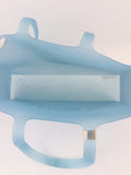 Chanel Logo Rubber Tote Bag Clear Blue