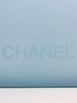 Chanel Logo Rubber Tote Bag Clear Blue
