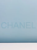 Chanel Logo Rubber Tote Bag Clear Blue