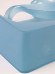 Chanel Logo Rubber Tote Bag Clear Blue