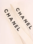 Chanel Logo Suspenders White