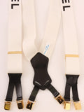 Chanel Logo Suspenders White