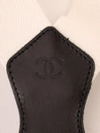 Chanel Logo Suspenders White