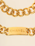 Chanel Logo Plate Cc Mark Coin Charm Chain Belt Gold