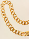 Chanel Logo Plate Cc Mark Coin Charm Chain Belt Gold