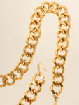 Chanel Logo Plate Cc Mark Coin Charm Chain Belt Gold
