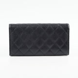 Chanel Long Wallet Caviar Black