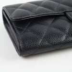 Chanel Long Wallet Caviar Black