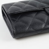 Chanel Long Wallet Caviar Black
