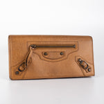 balenciaga City Long Wallet Dark Beige