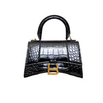 balenciaga balenciaga Crocodile Embossed Hourglass XS Bag