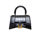 balenciaga balenciaga Crocodile Embossed Hourglass XS Bag
