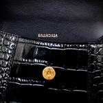 balenciaga balenciaga Crocodile Embossed Hourglass XS Bag