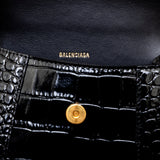 balenciaga balenciaga Crocodile Embossed Hourglass XS Bag