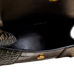 balenciaga balenciaga Crocodile Embossed Hourglass XS Bag