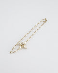 *HOT* Chanel Gold CC Necklace with White Pearl and Crystal Detailing