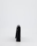 *HOT* Chanel Black and Gold Wallet on Chain Bag in Python with Ruthenium Hardware