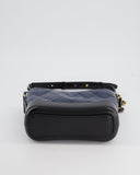 *FIRE PRICE* Chanel Blue & Black Small Gabrielle Bag in Lambskin Leather with Mixed Hardware