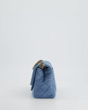 *HOT* Chanel Coco Crush Mini Square Flap Bag in Denim with Brushed Gold Hardware