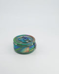 *HOT* Chanel Rainbow Green Filigree PVC CC Mini Round Crossbody Bag with Silver Hardware