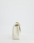 *RARE* Chanel Vintage White Caviar Mini Square Flap Bag with 24K Gold Hardware