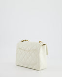 *RARE* Chanel Vintage White Caviar Mini Square Flap Bag with 24K Gold Hardware