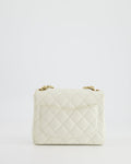 *RARE* Chanel Vintage White Caviar Mini Square Flap Bag with 24K Gold Hardware