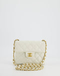 *RARE* Chanel Vintage White Caviar Mini Square Flap Bag with 24K Gold Hardware