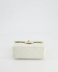 *RARE* Chanel Vintage White Caviar Mini Square Flap Bag with 24K Gold Hardware