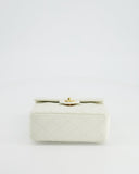 *RARE* Chanel Vintage White Caviar Mini Square Flap Bag with 24K Gold Hardware