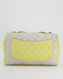 *SUPER FIRE PRICE* Chanel Large Jersey Reissue Pastel Yellow, Grey and Pink with Antique Gold Hardware