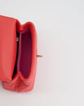 *RARE* Chanel Pink Extra Mini Coco Multi-Colour Handle Bag in Lambskin with Champagne Gold Hardware