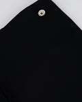 *SUPER HOT* Chanel 22C Black, White Metallic Tweed Trim Silk Jacket and Wide-Leg Trouser Set with Crystal CC Logo Detail Size FR 42-44 (UK 14-16) Jacket RRP ¬£5,420