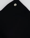 *SUPER HOT* Chanel 22C Black, White Metallic Tweed Trim Silk Jacket and Wide-Leg Trouser Set with Crystal CC Logo Detail Size FR 42-44 (UK 14-16) Jacket RRP ¬£5,420