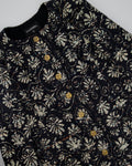 *HOT* Chanel 18C Navy Tweed Jacket with White Floral Embroideries and Crystal Bronze Buttons FR 42 (UK 14) RRP ¬£4800