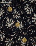 *HOT* Chanel 18C Navy Tweed Jacket with White Floral Embroideries and Crystal Bronze Buttons FR 42 (UK 14) RRP ¬£4800