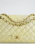 *RARE* Chanel Lemon Sobert Shimmer Medium Classic Double Flap Bag in Iridescent Calfskin Gold Hardware  RRP ¬£8,530