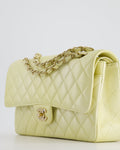 *RARE* Chanel Lemon Sobert Shimmer Medium Classic Double Flap Bag in Iridescent Calfskin Gold Hardware  RRP ¬£8,530